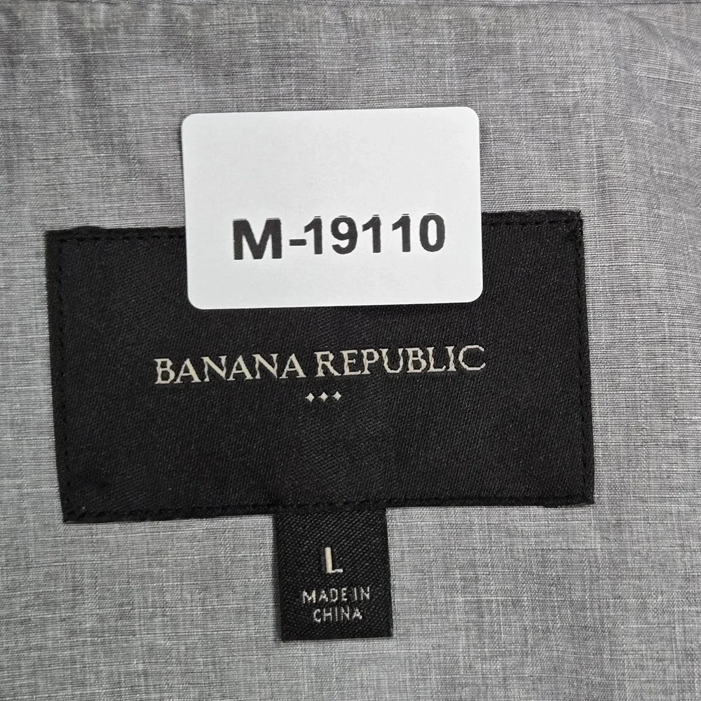 Banana Republic Men Jacket‎ L Gray Hooded
